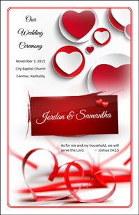 Wedding Program Cover Template 2 - Version 3